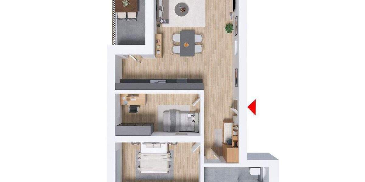Etagenwohnung Auerbach Loh - 3 Zimmer, 71 m&sup2;, 248.500&euro; | Angebot:25760487