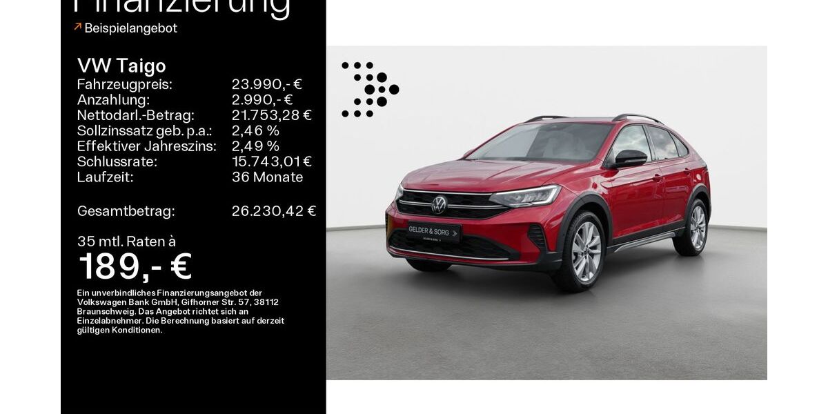 VW Taigo 27.100 km 23.990 &euro; Schweinfurt 97424