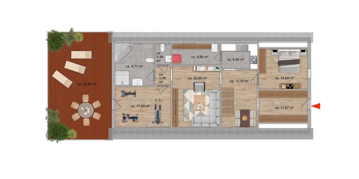 Dachgeschoßwohnung Hagen im Bremischen - 4 Zimmer, 107 m&sup2;, 995&euro; | Angebot:26340680