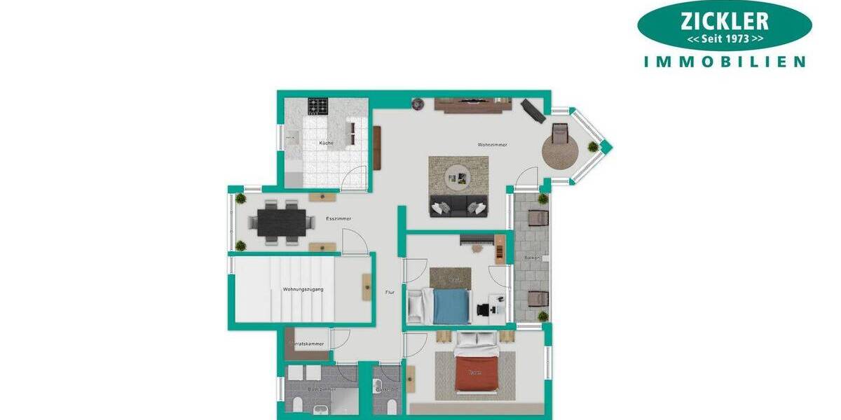 Etagenwohnung Pfullingen - 3 Zimmer, 100 m&sup2;, 340.000&euro; | Angebot:26376889