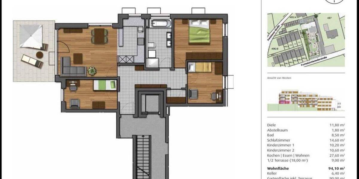 Etagenwohnung Geisenfeld - 4 Zimmer, 94 m&sup2;, 486.000&euro; | Angebot:26080203