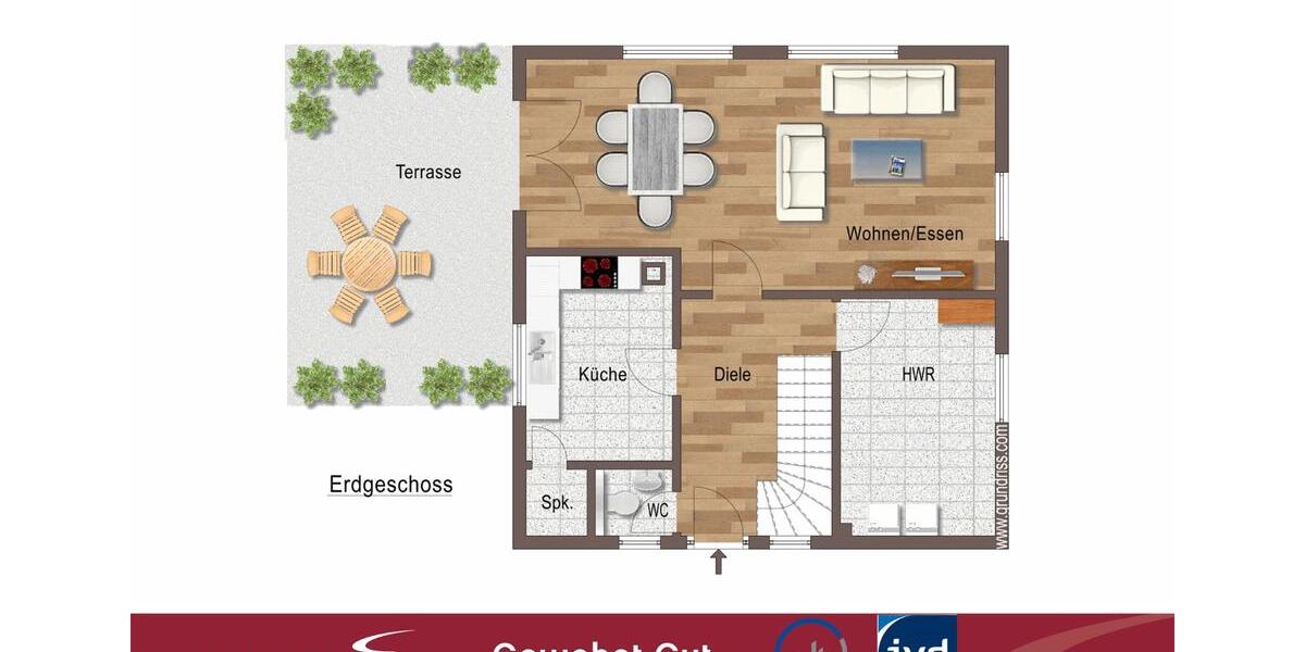 Einfamilienhaus Siegen Dillnhütten - 4 Zimmer, 113 m&sup2;, 1.350&euro; | Angebot:25483421