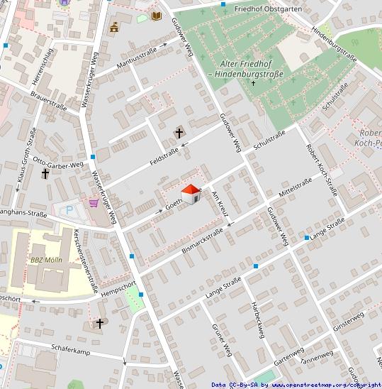 Erdgeschoßwohnung Mölln - 3 Zimmer, 52 m&sup2;, 470&euro; | Angebot:25143584