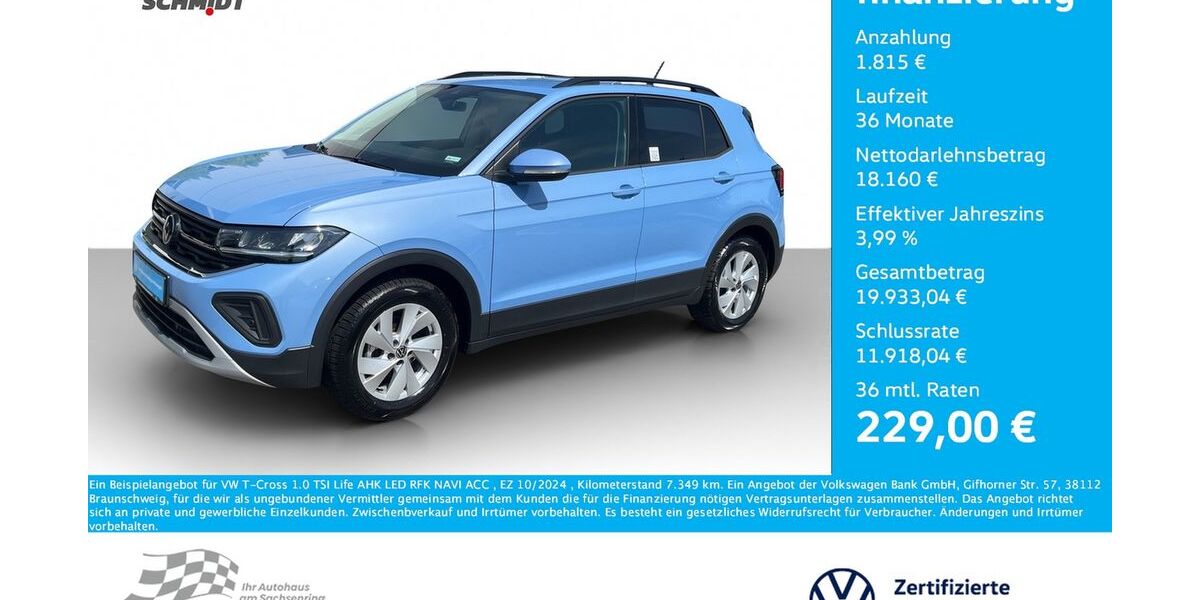 VW T-Cross 7.349 km 19.975 € Bernsdorf 09337