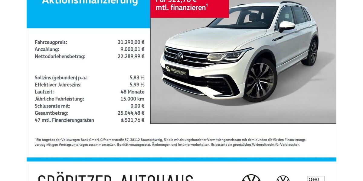 VW Tiguan 46.850 km 31.289 &euro; Gröditz 01609