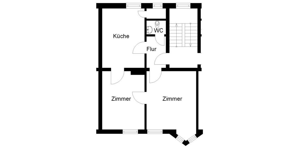 Etagenwohnung Osnabrück Wüste - 2 Zimmer, 57 m&sup2;, 572&euro; | Angebot:26402292