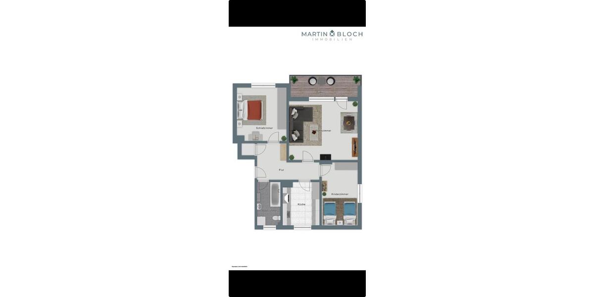Etagenwohnung Augsburg Bergheim - 3 Zimmer, 71 m&sup2;, 175.000&euro; | Angebot:27063772