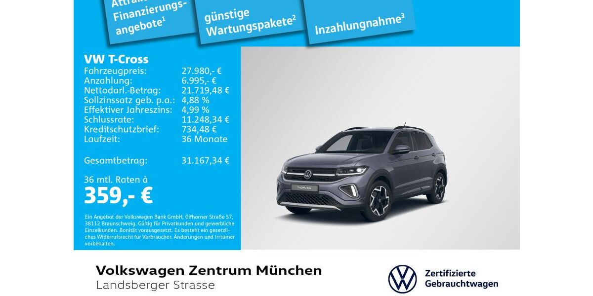 VW T-Cross 19.794 km 27.980 &euro; München 80687