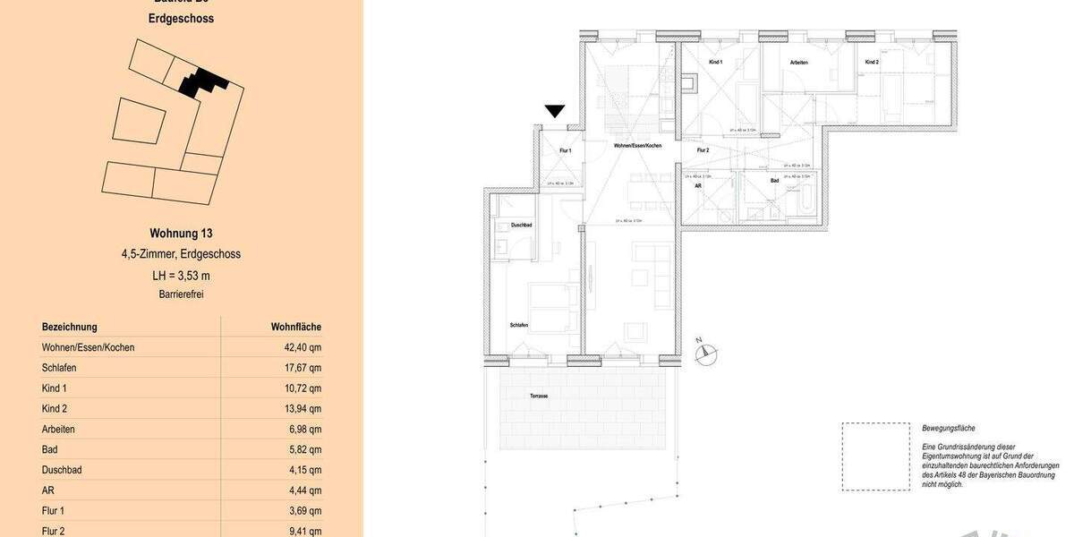 Terrassenwohnung Landsberg am Lech Landsberg - 4 Zimmer, 129 m&sup2;, 1.175.000&euro; | Angebot:25815157