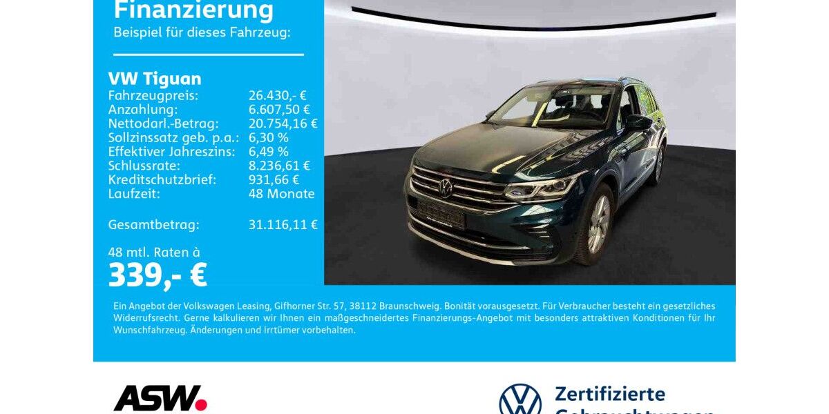 VW Tiguan 48.000 km 26.430 &euro; Bad Rappenau 74906