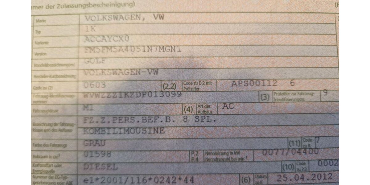 VW Golf 256.000 km 2.800 &euro; Erkrath 40699