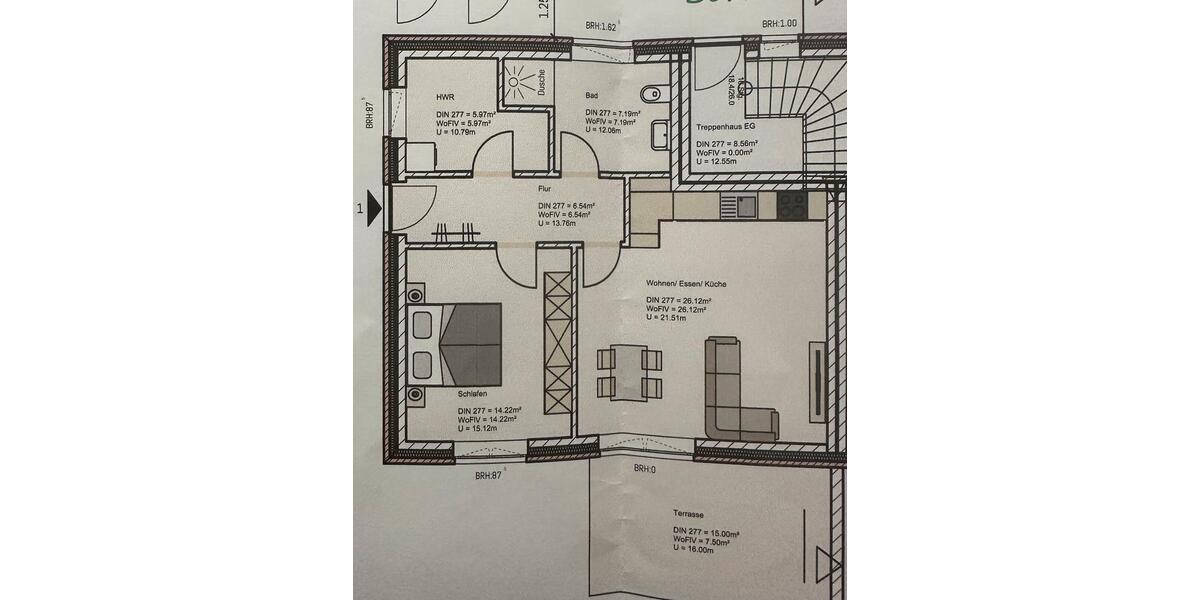 Erdgeschoßwohnung Leer (Ostfriesland) - 2 Zimmer, 65 m&sup2;, 790&euro; | Angebot:26412398