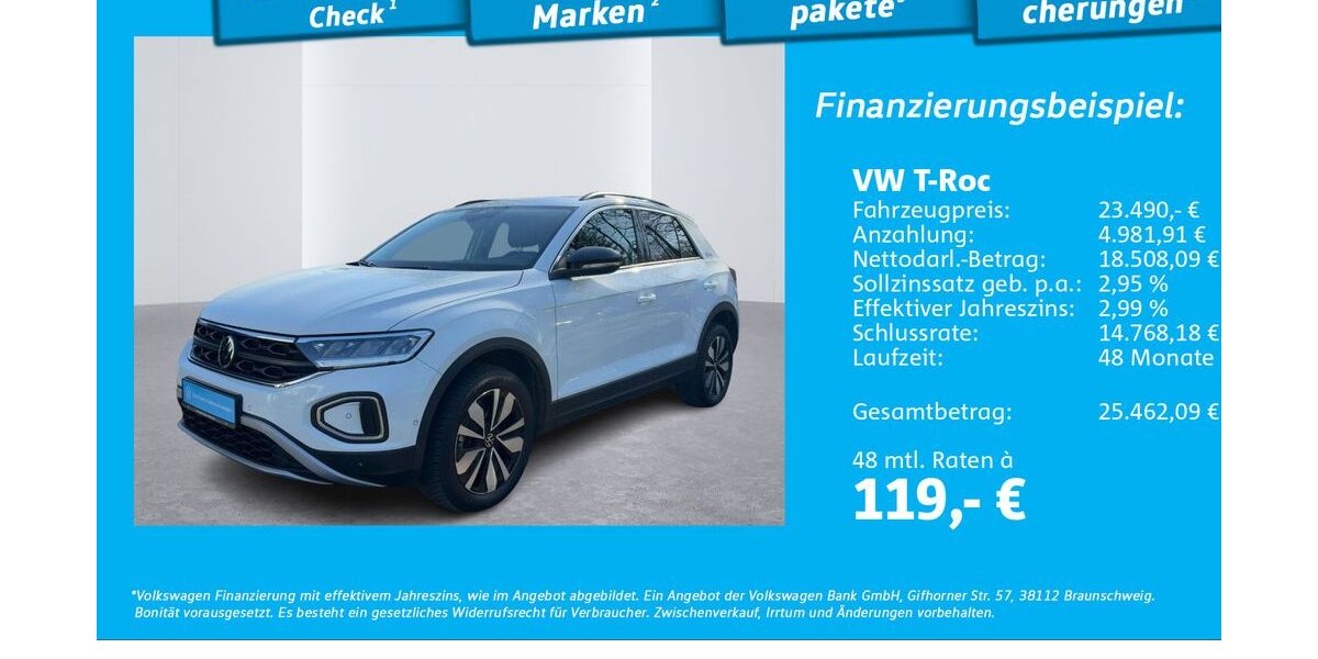 VW T-Roc 23.662 km 23.490 &euro; Glinde 21509