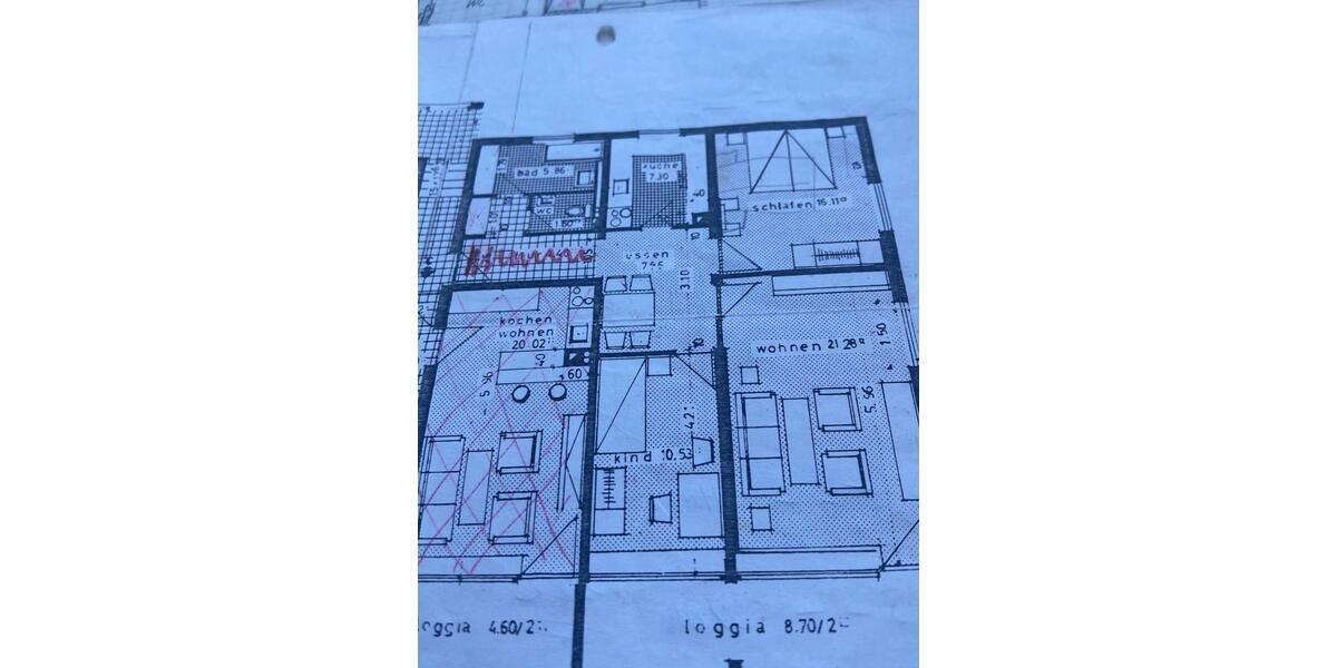 Etagenwohnung Augsburg Hochzoll - 3.5 Zimmer, 80 m&sup2;, 350.000&euro; | Angebot:27085475