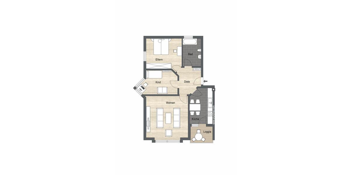Dachgeschoßwohnung Soest - 3 Zimmer, 74 m&sup2;, 700&euro; | Angebot:26677464