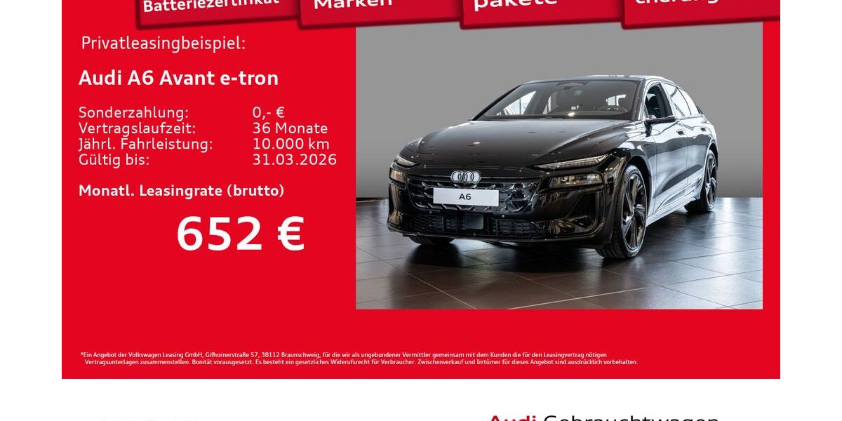 Audi A6 e-tron 1.890 km 74.110 &euro; Hamburg 20537