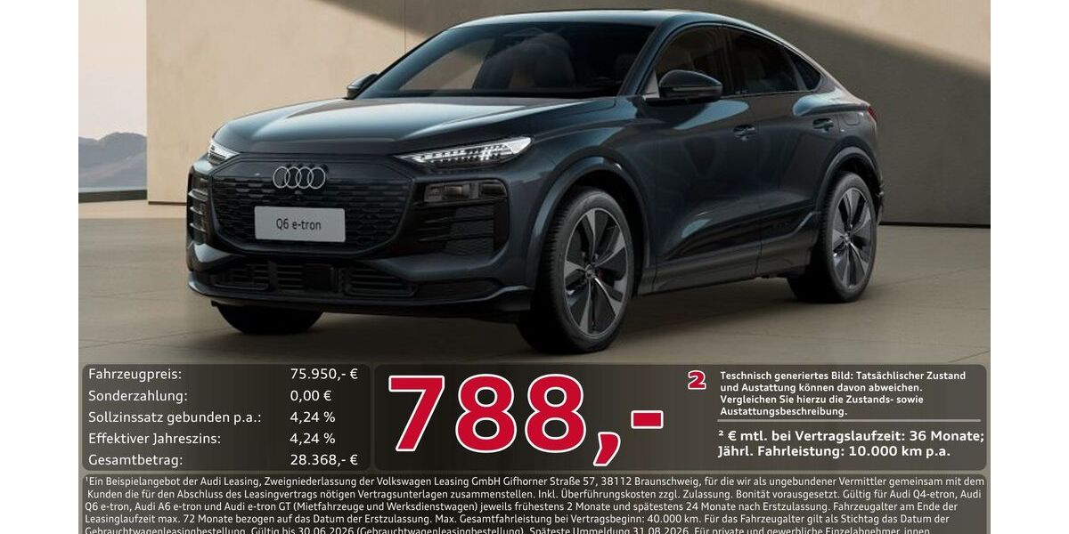 Audi Q6 e-tron 10.115 km 75.950 &euro; Ingolstadt 85057