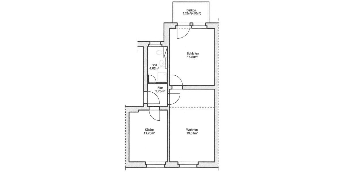 Schicke 2 Raum Wohnung im sanierten Altbau mit Balkon! Frei ab 31.03.2026! 2 zimmer