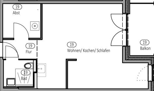 Etagenwohnung Rinteln - 1 Zimmer, 50 m&sup2;, 330&euro; | Angebot:25545453