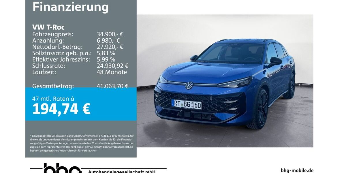 VW T-Roc 4.782 km 34.900 &euro; Reutlingen 72770