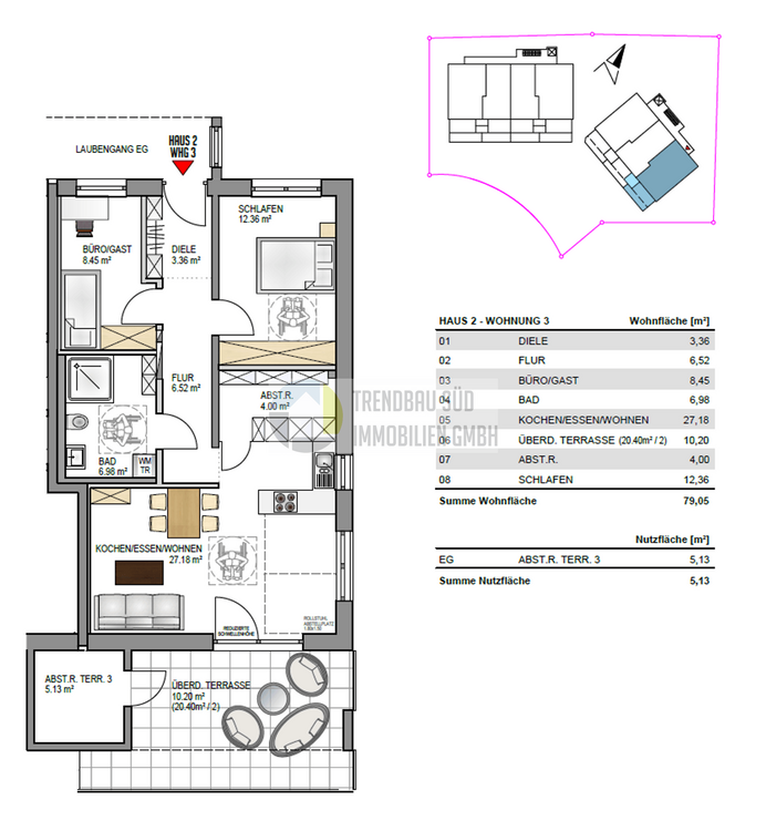 Wohnung zum Kaufen in Mietingen 387.500 € 79.05 m²