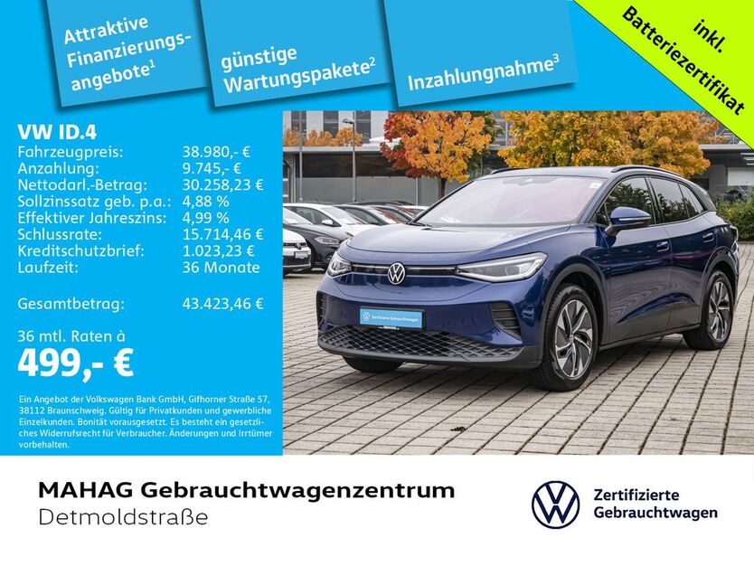VW ID.4 10.129 km 38.980 € München 80935