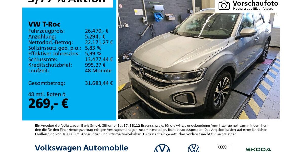 VW T-Roc 48.695 km 26.470 &euro; Leipzig 04277