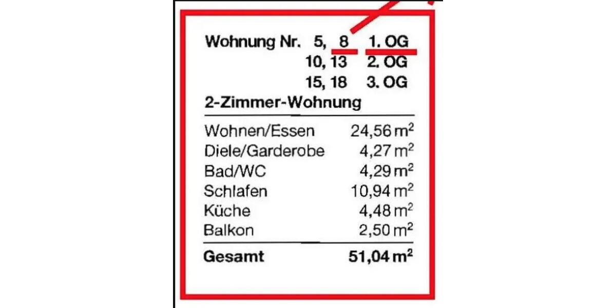 Etagenwohnung Plochingen - 2 Zimmer, 51 m&sup2;, 209.000&euro; | Angebot:26287984