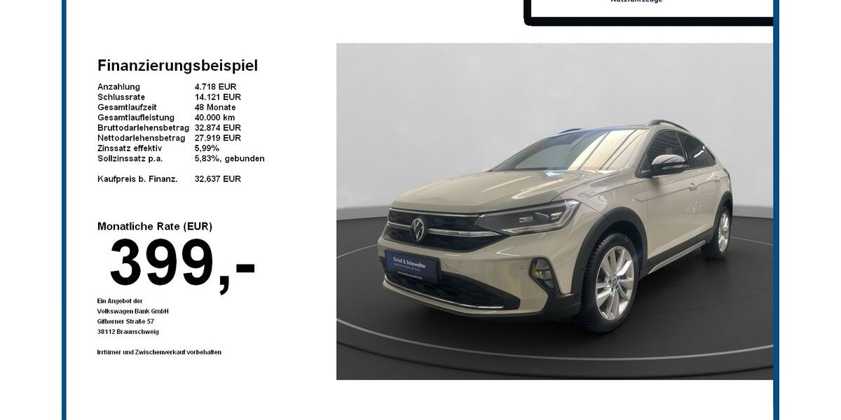 VW Taigo 19.980 km 23.505 &euro; Freising 85356