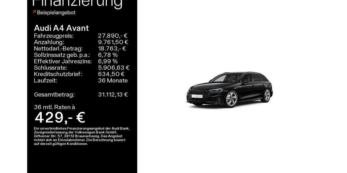 Audi A4 39.935 km 27.890 &euro; Heidenheim a. d. B. 89520