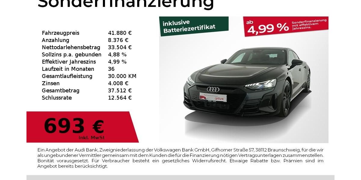 Audi e-tron GT 122.990 km 41.880 &euro; Nürnberg 90441