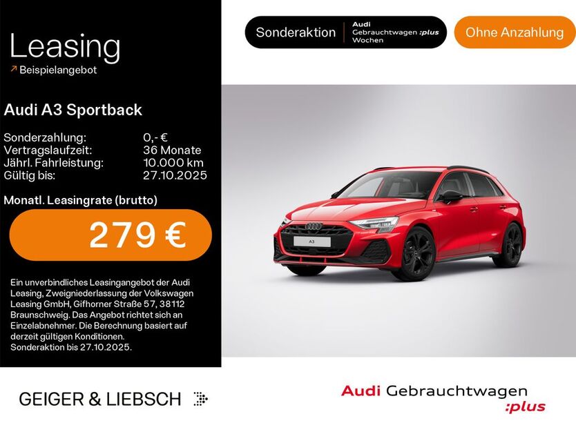 Audi A3 28.500 km 35.889 € Linsengericht 63589