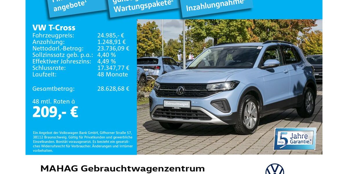 VW T-Cross 11.523 km 24.985 &euro; München 80935