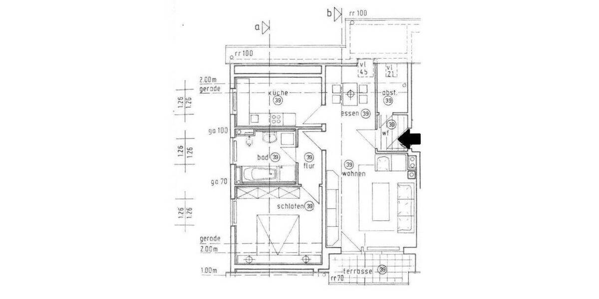 Etagenwohnung Erlangen Erlangen-Süd - 2 Zimmer, 64 m&sup2;, 795&euro; | Angebot:26402823