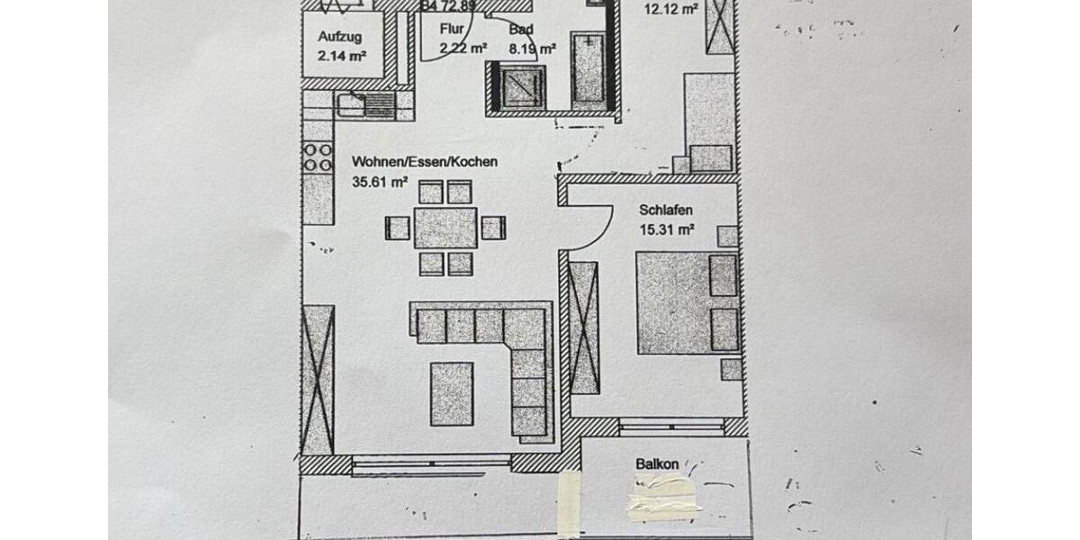 Etagenwohnung Ingolstadt Nordost - 3 Zimmer, 73 m&sup2;, 1.375&euro; | Angebot:26405808
