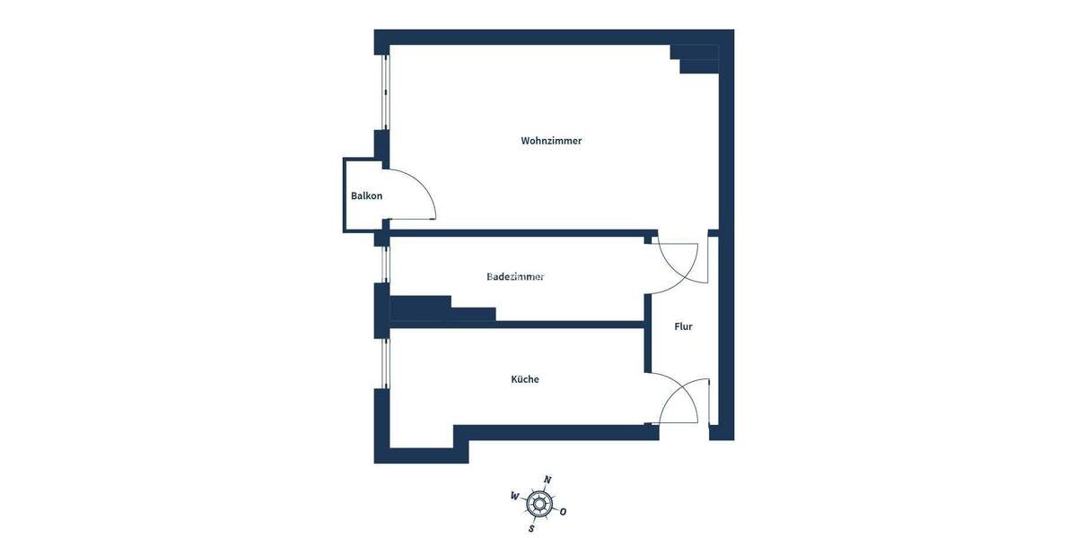 Charmante 1-Zimmer-Altbauwohnung mit Balkon in zentraler Lage 1 zimmer