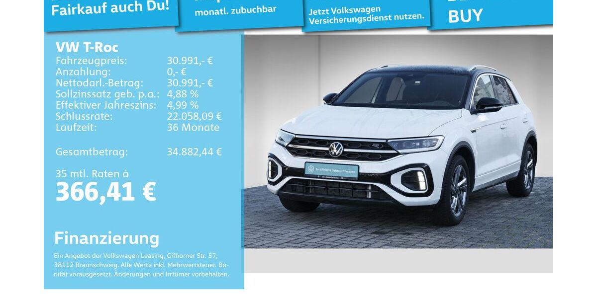 VW T-Roc 25.447 km 30.492 &euro; Mannheim 68309