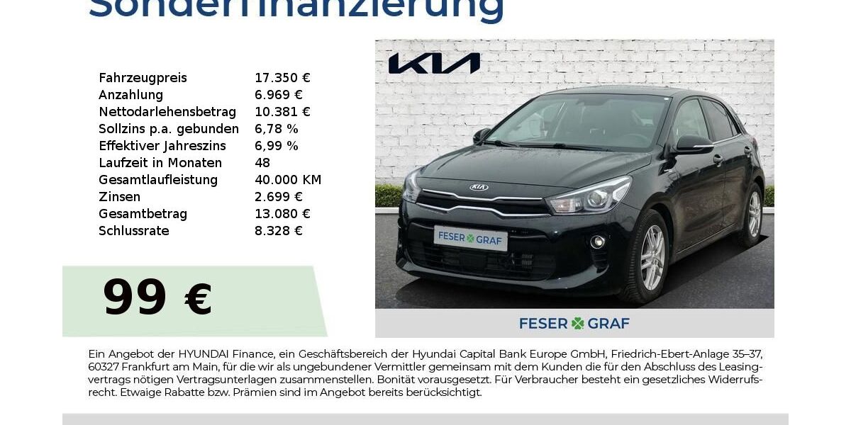 Kia Rio 22.721 km 17.350 &euro; Roth 91154