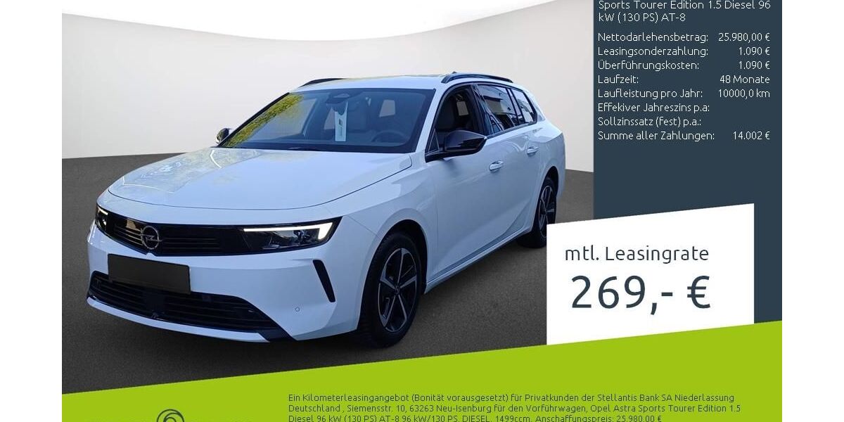 Opel Astra 10.350 km 25.780 &euro; Borken 46325