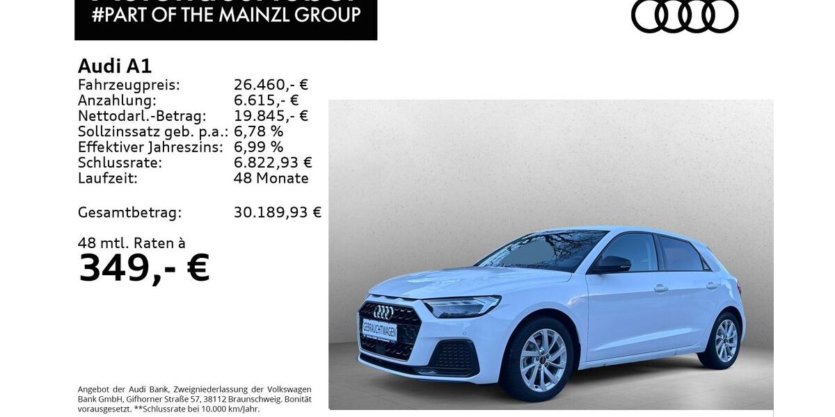 Audi A1 6.900 km 26.460 &euro; Bad Reichenhall 83435