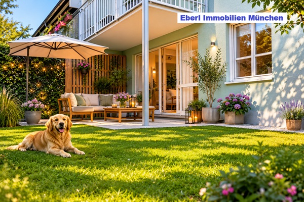 Wohnen mit Mehrwert: 2 Zimmer +Garten +Terrasse +großer Hobbyraum +abschließbares Kellerabteil +TG + Provisionsfrei für den Käufer - Erdgeschoßwohnung München Feldmoching-Hasenbergl | Angebot:26818928