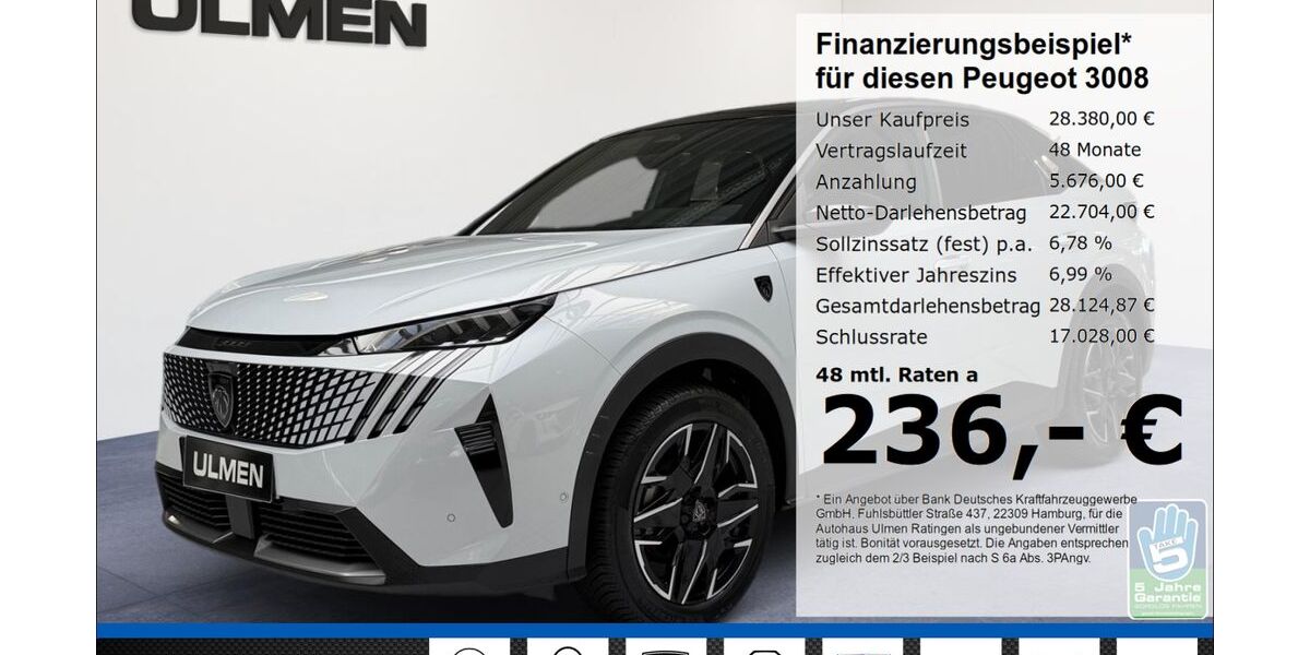Peugeot 3008 45.635 km 28.380 &euro; Ratingen 40880