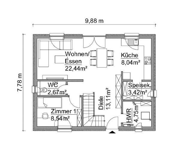 Einfamilienhaus Marlow Kneese - 5 Zimmer, 119 m&sup2;, 298.355&euro; | Angebot:25732539
