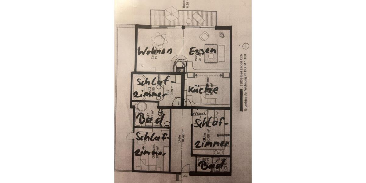 Etagenwohnung Riedering - 4.5 Zimmer, 160 m&sup2;, 2.000&euro; | Angebot:25589123