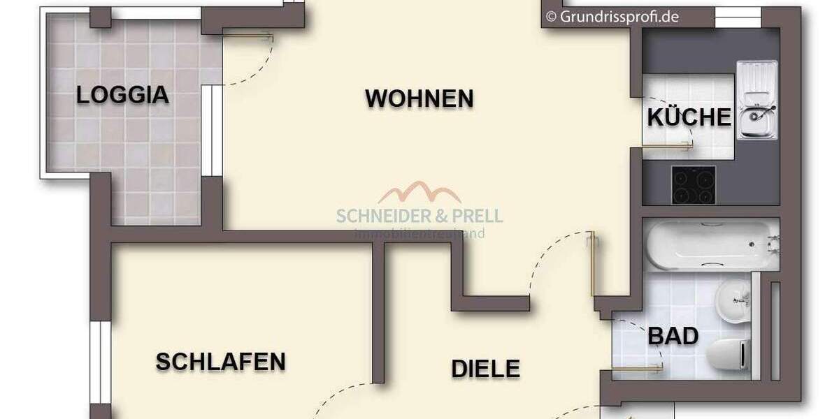 Etagenwohnung Wolfratshausen - 2 Zimmer, 47 m&sup2;, 260.000&euro; | Angebot:24722905