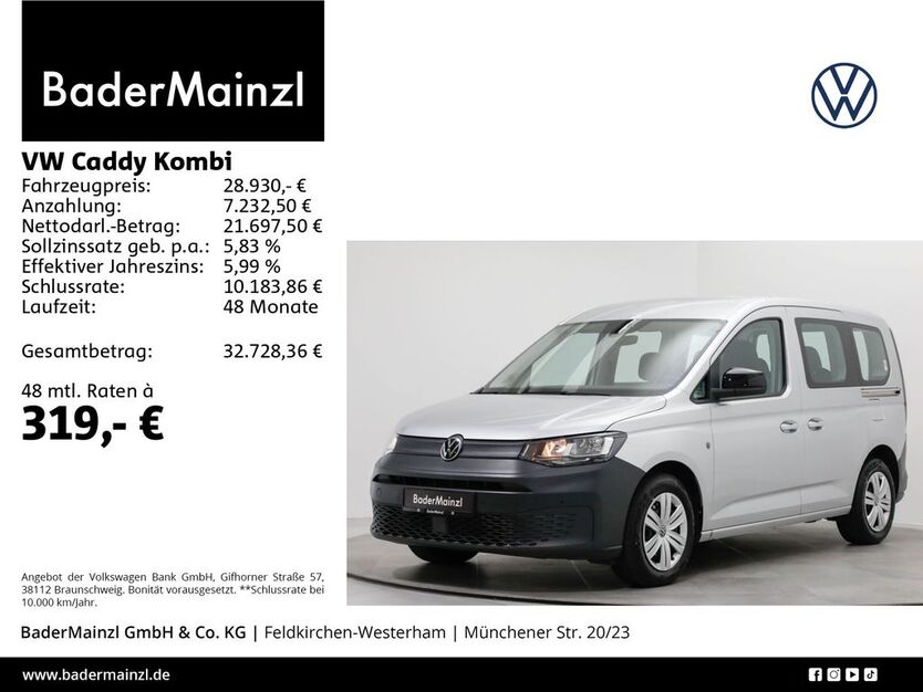 VW Caddy 42.700 km 28.930 € Feldkirchen/Westerham 83620