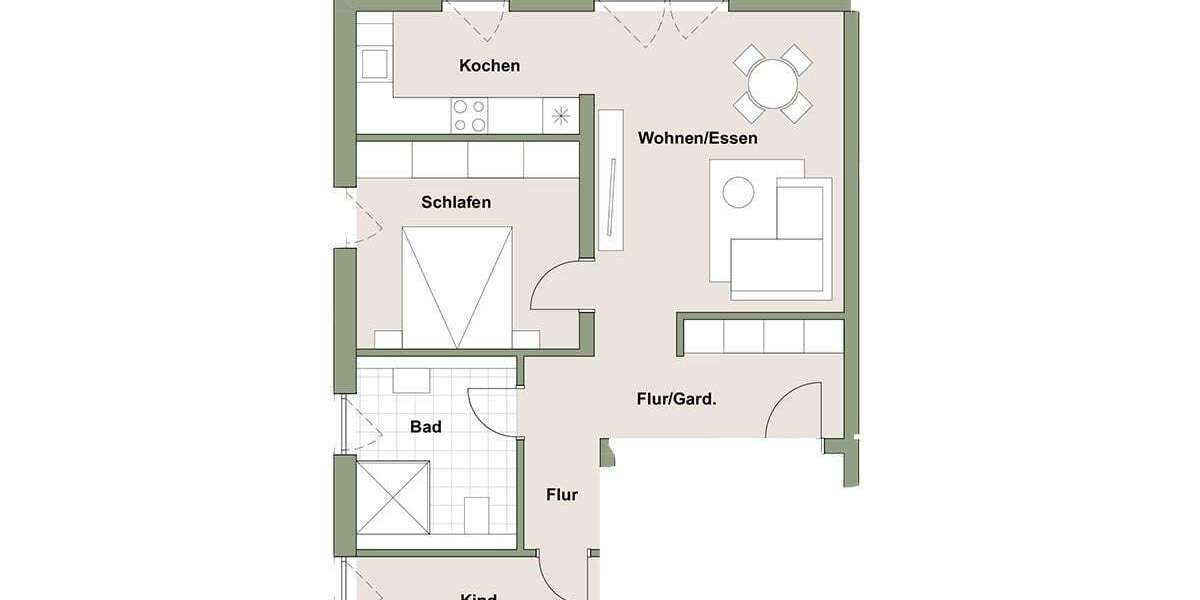 Etagenwohnung Bruchsal - 3 Zimmer, 72 m&sup2;, 385.000&euro; | Angebot:24859586