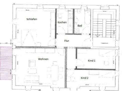 Etagenwohnung Burgstädt Göppersdorf - 4 Zimmer, 89 m&sup2;, 500&euro; | Angebot:26840149