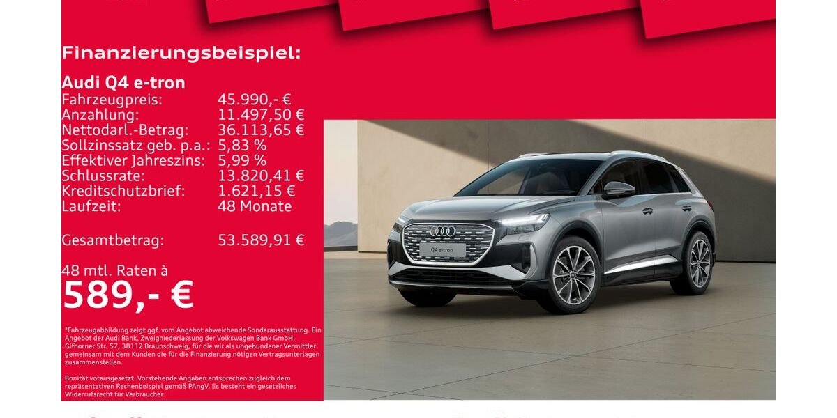 Audi Q4 e-tron 7.697 km 45.990 &euro; Hannover 30179