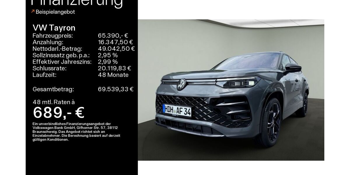 VW Tayron 4.900 km 65.390 &euro; Heidenheim an der Brenz 89520